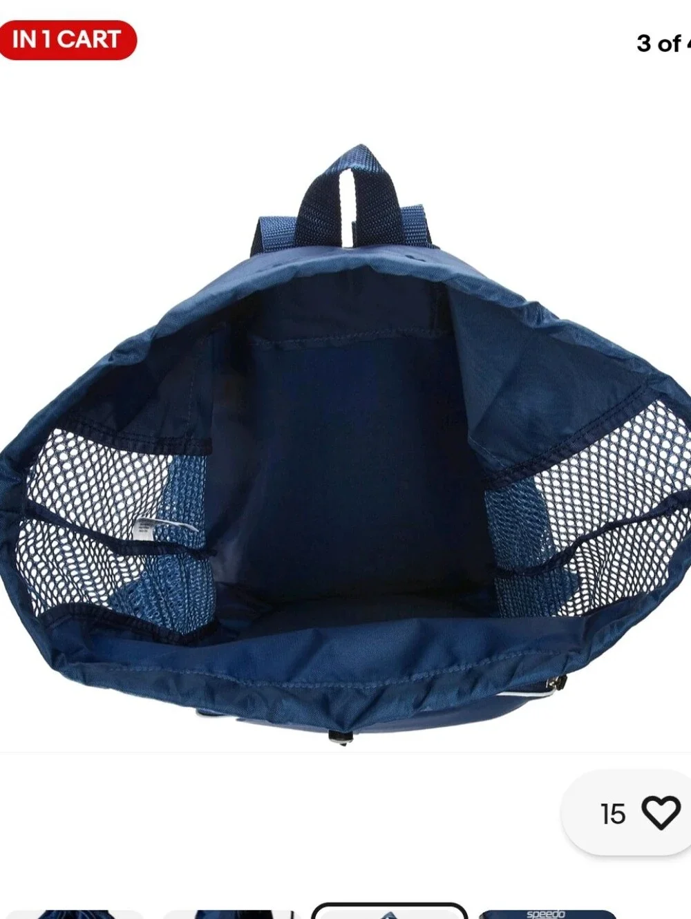 SPEEDO Ventalator Deluxe Mesh Drawstring Backpack NWT